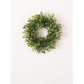 Sullivans Faux New England Boxwood Wreath, 12"