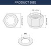sourcing map 50Pcs M6 x 1mm Nylon Insert Hex Lock