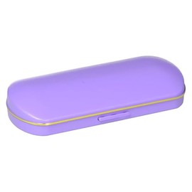 Tacy MP-20-5 Glasses Case, Stylish, Simple, Hard Case, Push Type, Durable, ABS Resin, Purple