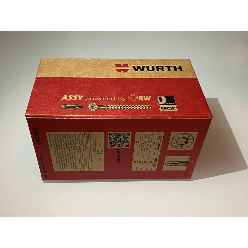 Würth ASSY 4 CSMP Chipboard Screws 4 x 60 mm,