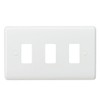 Knightsbridge Curved Edge 3G Grid Faceplate, White, 86mm x 146mm,