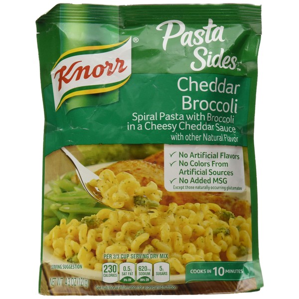 Knorr Pasta Side Dish, Cheddar Broccoli, 4.3 Ounce pack of
