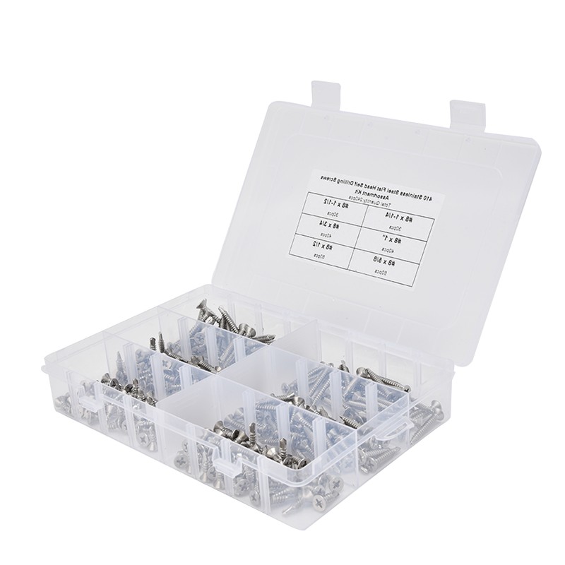 240Pcs Screws Boxed Stainless Steel Material Wear Resistant Corrosion Resistant