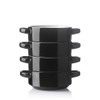SWEEJAR Ceramic Soup Bowls with Double Handles, 20 Oz Stacked