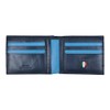 Enzo Castellano SSC Napoli 100% Leather Wallet 123222, Blue, portabile