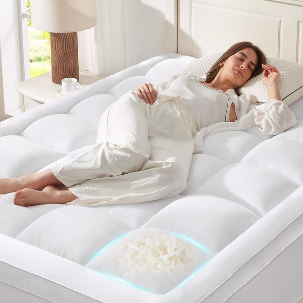 Anluoer Full Size Memory Foam Mattress Topper, Pillow Top Mattress