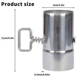LynsaTac 4.3 Inch Stainless Steel Chimney Pipe with Damper -Thickening、Large Diameter- Ideal for Control Venting Smoke & Exhaust
