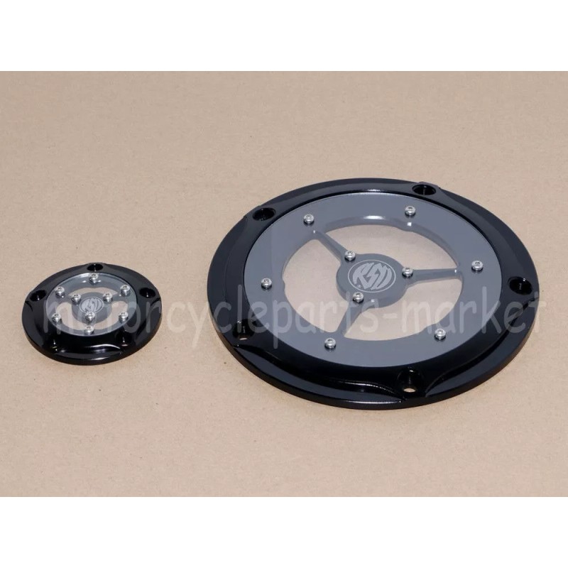 Unbraned RSD Clear Derby Timer Covers for Harley Touring Street
