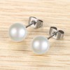 Flongo Stud Earrings, 12 Pieces 3 - 8 mm Stainless