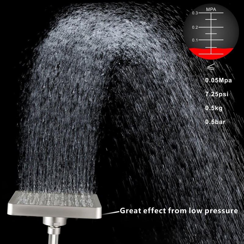 Voolan High Pressure Rain Shower Head - Luxury Modern Look