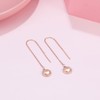 Sterling Silver Drop Earrings for Women Rose Gold Chain Earrings