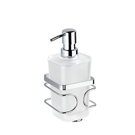 Wenko Premium 20416100 Soap Dispenser Stainless Steel / White 8.5 x 9 x 21 cm