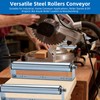 Patioer 12" Long Rollers with Bracket 1.5" Dia Galvanized Steel