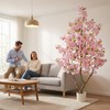 Warmplants 6ft Artificial Cherry Blossom Tree, Fake Sakura Pink Flower