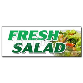 24" FRESH SALADS DECAL sticker crisp greens tomato chicken egg caesar food