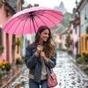 SoulRain 16 Ribs 48" Stick Umbrella Auto Open Solid Color