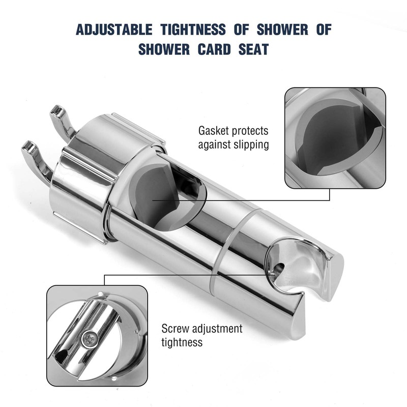 Vinabo Shower Head Holder No Drilling 18-25mm Diameter Adjustable Shower