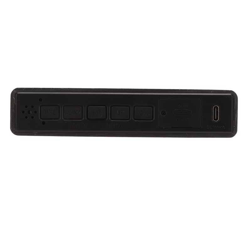 Black Wood Clock Digital Decoration White Light Wooden LED Clock