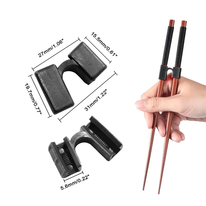 Uenhoy 5 Pcs Resuable Chopstick Helpers Chopsticks Training Connectors for