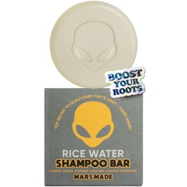 MARS MADE Rice Water Protein Shampoo Bar for All Hair Types | Scalp Cleansing & Hair Strengthening Shampoo Solid Bar w/Shea Butter Chamomile Oil Coconut Oil & Salicylic Acid | No Animal Trials 3.5oz