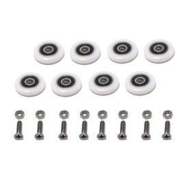 8PCS x Shower Door Rollers,Roller Diameter 27mm, for The Bathroom Pan Glass Sliding Door Pulleys/Runners/Wheels,Strong Load-Bearing Capacity, Ultra-Quiet,CY105-LS-8PCS