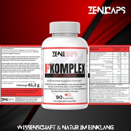 ZENICAPS F Komplex OXIVAL ADVANCED Original Capsules Metabolism FComplex Support Complex F-Complex Formula* | Easy to Use | 90 Capsules