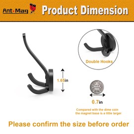 Ant Mag Magnetic Hooks Heavy Duty for Coat Hanging Strong Magnet Hangers for Metal Surface Great Organization for Cruise Cabinet Door Kitchen Room Office