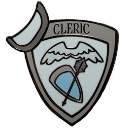 Dark Spark Decals Cleric Class Shield - 1.5" Enamel Pin, Great for Tabletop Gamers