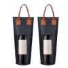 Single Bottle Wine Tote Bag Portable Felt Insulated Padded Thermal