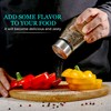 Salt and Pepper Shakers Set with Adjustable Pour Holes -