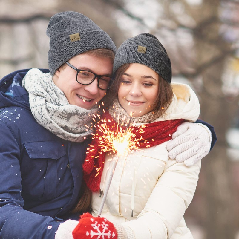 Hysnan Merino Wool Beanies Winter Hats for Women Men Knit