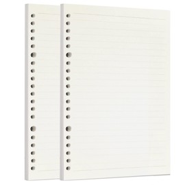 Zelten Loose Leaf Punched Paper Refills Paper for Personal Organizer Diary Notebook Refillable Planner (Lined, A5/20 Hole)