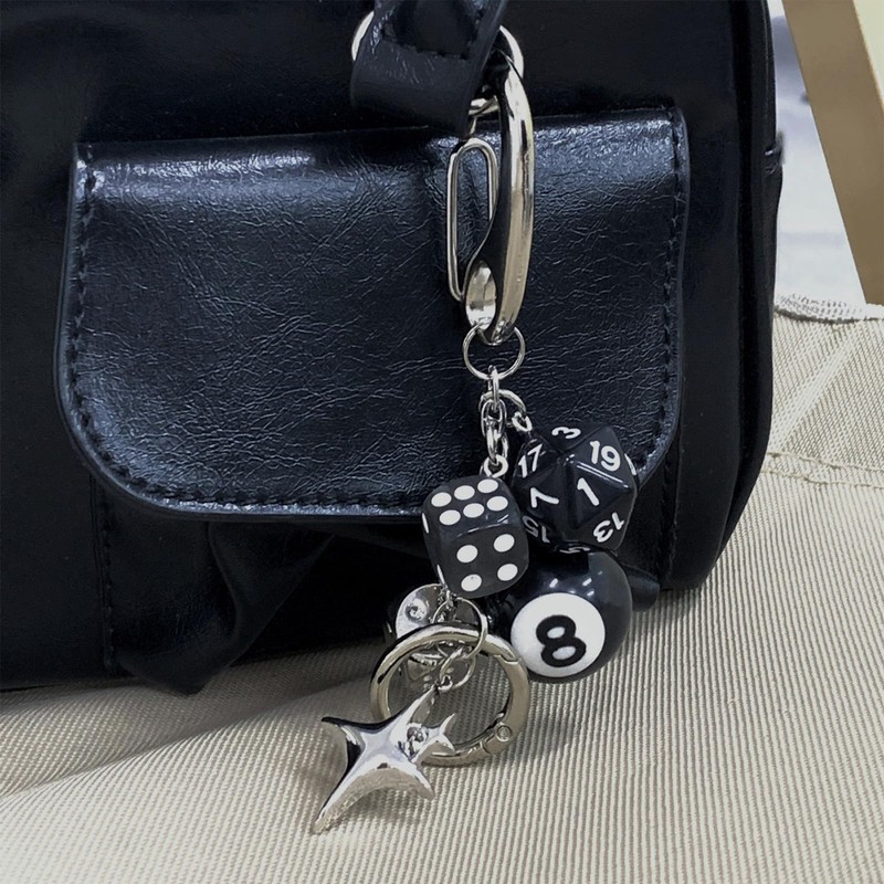 Y2K Retro Magic 8 Ball Keychain Purse Bag Charms Cool