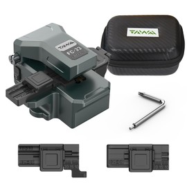 Fiber Cleaver, High Performance One Step Full-Metal Fiber Cleaver with 72,000 Cleaves Replaceable Blade for Fusion Splicer, Tool-Free Blade Position Adjustment