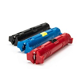 BE-TOOL Coaxial Cable Stripper Red/Blue/Black for Stripping Coaxial Cables Ready For Use With - F Type, Coax Plug, BNC etc