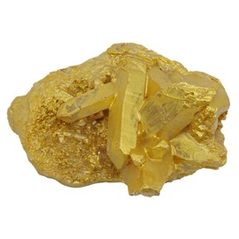 Harmonize Shiny Golden Selenite Crystals Cluster Reiki Healing Home Spirit Energies Generator Stone