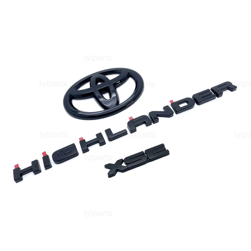Toyota 2020-2025 HIGHLANDER AWD XsE BLACKOUT EMBLEM OVERLAY KIT PT948-48202-02