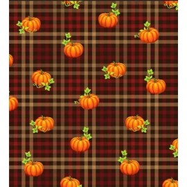 Freckle + Lollie - Autumn Glory - Pumpkin Plaid Quilting And Crafting Fabric