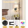 Battery Operated Wall Sconces Set of Two, Wireless Swing Arm