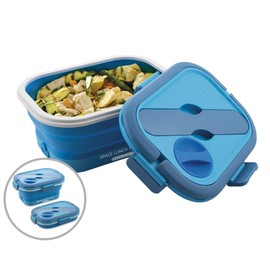 MACOM Just Kitchen 864 Space Lunch to Go Stove Folding Electric Salvaspazio, 35 W, Blue/White