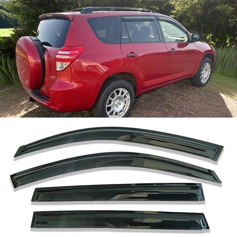 Side Car Window Visors Rain Guards for 2006-2012 Toyota RAV4