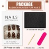 Pack of 24 Stick-On Nails, Almond, French Press on Nails,