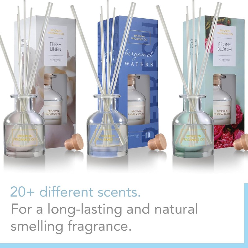 Brooklyn Fragrance Co Reed Diffuser (BFC3) Fresh Linen, 100ml -