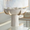 Dahlia Studios Adelaide 9 3/4" White and Gold Ceramic Pedestal