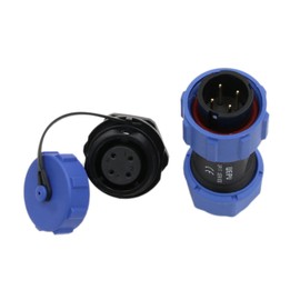 HangTon SP17 4 Pin Connector Waterproof Aviation Circular 5A Male Female Cable Plug Chassis Socket for Outdoor Power Light Application