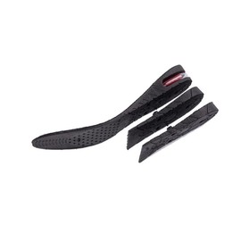 Unisex 3 Layer Heightening Insole 2.75",Air Cushion Pad Shock Absorbing Shoe Lift Taller Shoes Pad (Black3)