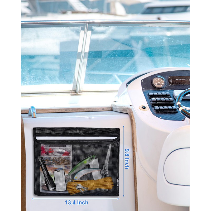 PLOZANO Closable Boat Storage Bag with Lid, Reflective Strong Adhesive
