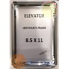 BUILDINGSIGNS.COM Elevator Certificate frame 8.5x11 inch (Silver, Heavy Duty -