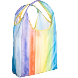 O-WITZ Reusable Grocery Bags | Vibrant Tote Bag For Groceries, Gym, Office, Beach, Toys & More | Washable Design With Large Handles For Maximum Convenience | Folds Into A Small Pouch, Pastel Rainbow