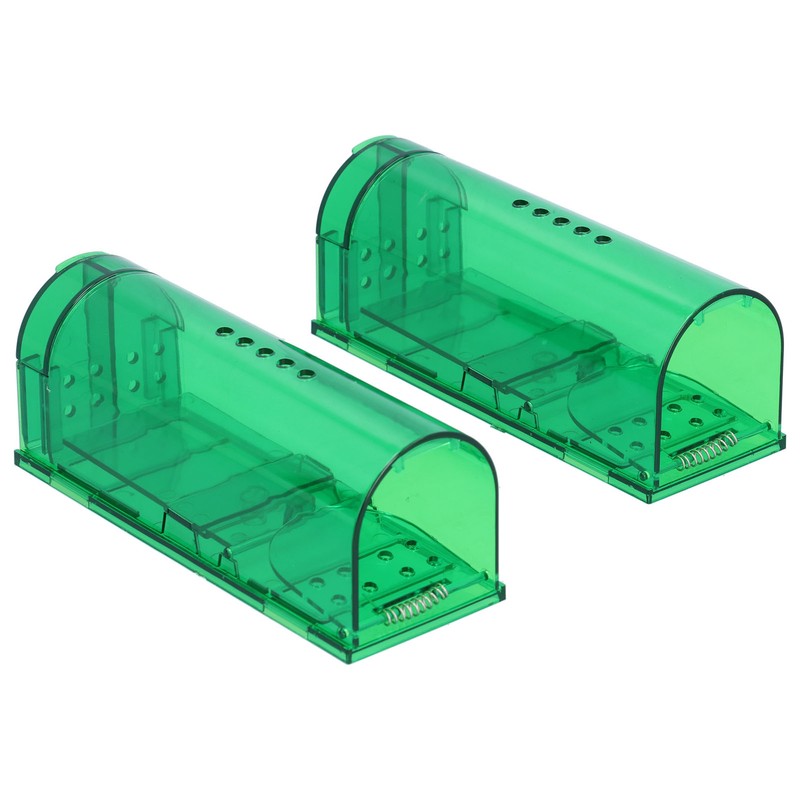 2Pcs Waterproof Mouse Trap Cage Automatic Plastic Mouse Catcher for